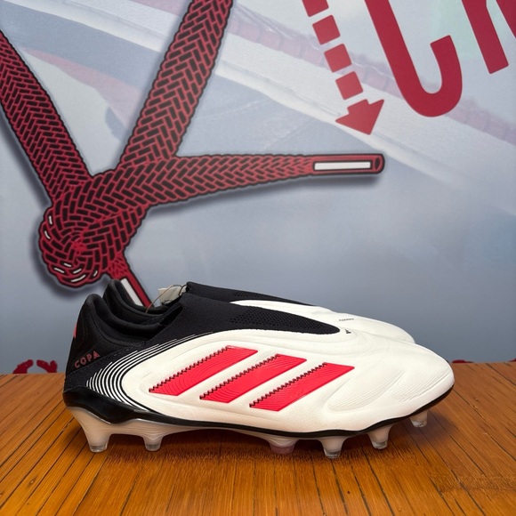 Adidas Copa Pure 3 Elite LaceLess FG Soccer Cleats White Mens Size 8.5 NEW - Picture 1 of 7